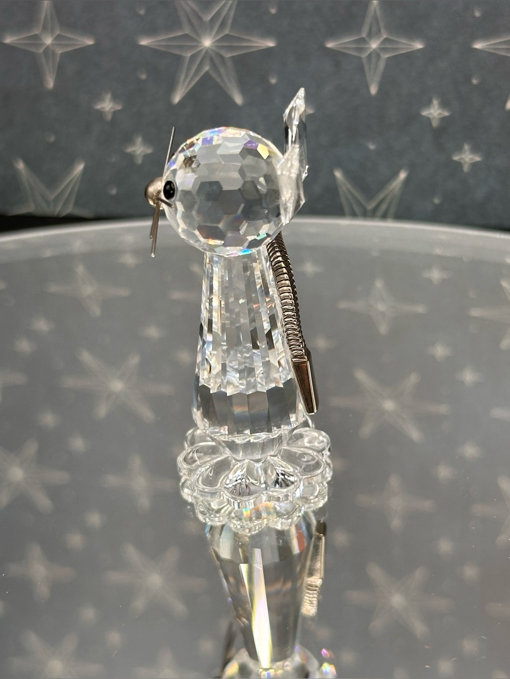 SWAROVSKI CRYSTAL MINIATURE CAT FIGURINE RETIRED w/original box 1985 - Picture 7 of 13